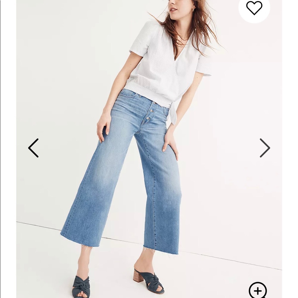 Madewell Wide-Leg Crop Jeans: Button-Front Edition